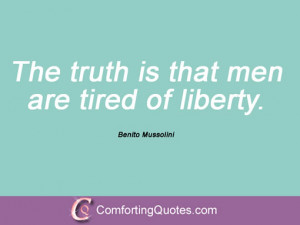 Mussolini Quote From