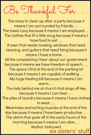 My goal this week is to really focus on things that I am thankful for ...