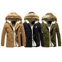 New Mens Boys Winter Warm Thicken Parkas Trench Coat Fur Faux Hoodies ...