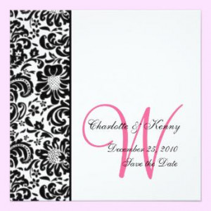 Floral Damask; Live, Love, Laugh | Save The Date