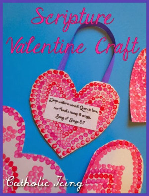 Check out this adorable Scripture Valentine Craft that kids paint with ...