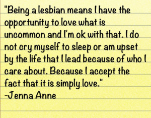 jenna anne lesbian lgbt lesbiananswers life love