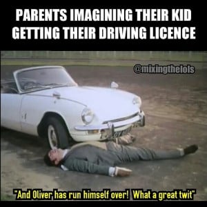 Parents imagining their kid getting their driving license