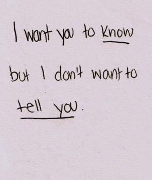 Want You to Know