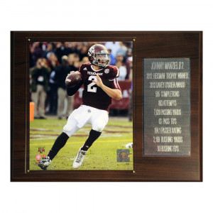 ... Johnny Manziel Texas A&M Aggies NCAA Football Career Stat Plaque