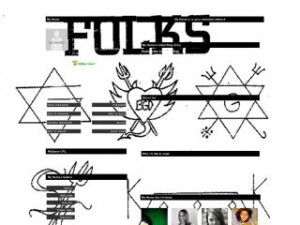 Folk Gang Signs - Xray White MySpace Layout Preview