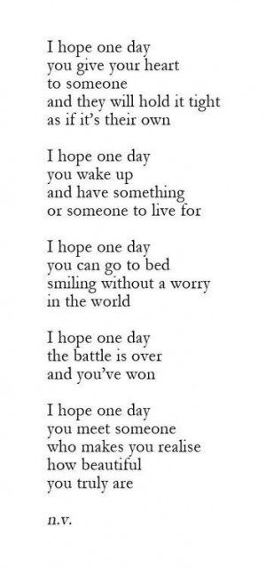 Because you deserve it ♥ I’m sorry I wasn’t good enough for you ...