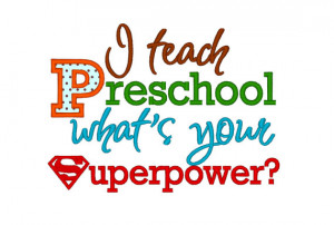 Teach Preschool whats your Superpower Applique. INSTANT DOWNLOAD ...