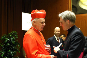 new cardinal edwin frederick o brien is congratulated by archbishop ...
