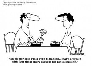 ... , diabetes tratment, diabetic, exercise excuses, type 2 diabetes
