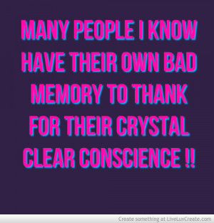 Crystal Clear Conscience