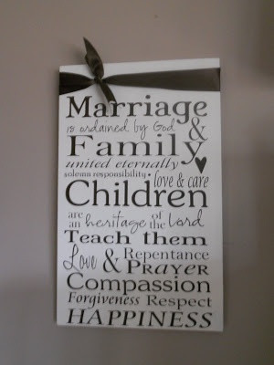 Because I Can: Family Proclamation Sign