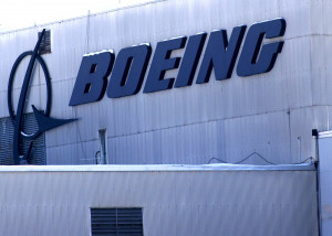 Boeing logo on the Aerospace Center building at Heath, Ohio