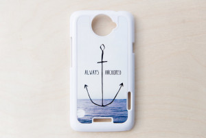 nautical anchor htc one x case new cell phone quote blue beach ocean