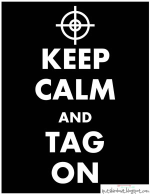 KEEP CALM and TAG ON {glow in the dark shirt & printable}