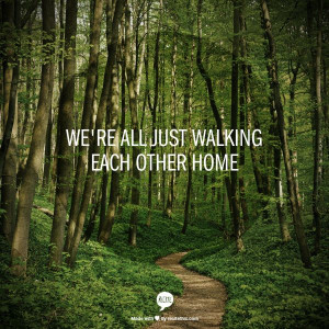 we're all just walking each other home