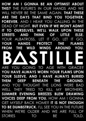 BASTILLE (LYRICS) Art Print