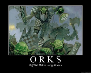 simple ork from warhammer 40k with the only goal of destruction and ...