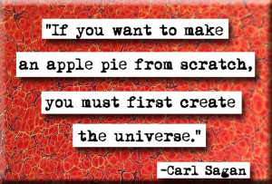 Carl Sagan Apple Pie Quote Magnet (no.254). $4.00, via Etsy.