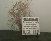 ... Our Roots Keep Us Together Family Decal Quote Tile, Vinyl Decal Tile