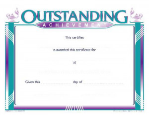 Outstanding Achievement Recognition Nuline Award 8 1 2 X 11 in Pack