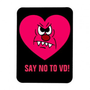 Anti-VD: I hate Valentines Day Angry Heart Face Magnet