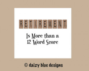 ... Card, Funny Retirement Card, Farewell Card, Scrabble, Scrabble Card