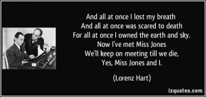 More Lorenz Hart Quotes