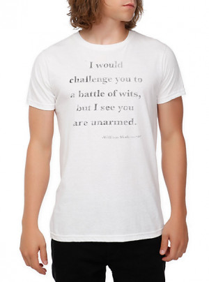 Shakespear Wits Quote Slim-Fit T-Shirt SKU : 10094568 $20.50 $3.98