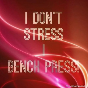 don't stress. I bench press instead!Fit Note, Benches Press, Workout ...