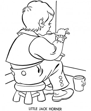 Little Jack Horner Coloring Page Pages And Pictures Imagixs