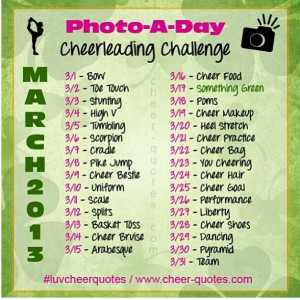Cheerleading Challenges, Picphotoaday Challenges, Cheerleading Quotes ...
