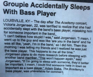 Slept with Bass Player