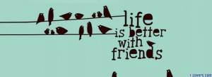life is better with friends birds illustration facebook cover