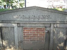 john quincy adams original tomb at hancock cemetery across the street ...