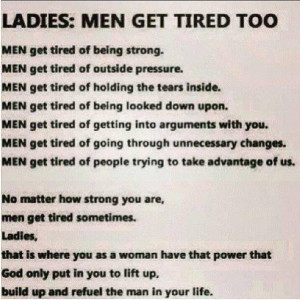Men get tired too-relationships