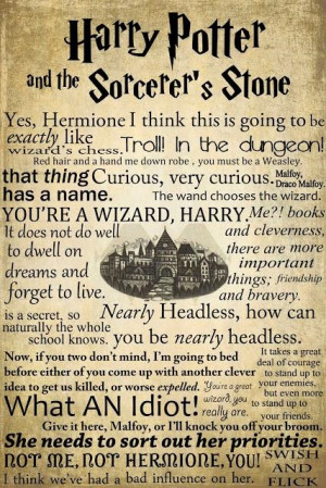 Harry Potter and The Sorcerer's Stone quote collage makes one awesome ...