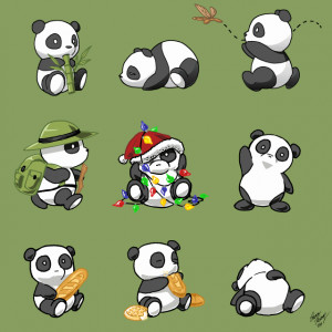 cartoon pandas pandas