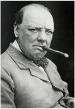 Winston Churchill Smoking Cigar Archival Photo Poster Print Posters