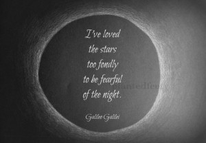 Galileo quote photo art greeting card - black and white, blank ...