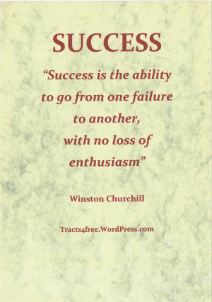 Success – Winston Churchill quote.