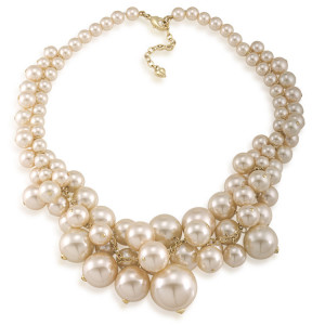 Blush Pearl Cluster Necklace