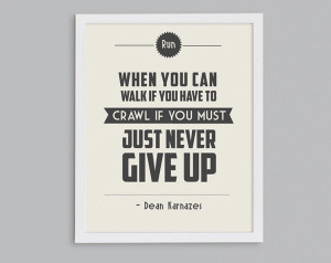 Retro Inspirational Quote - Typographic Never Give Up Print - 8x10. $ ...