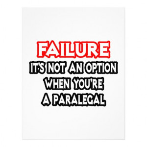 Failure...Not an Option...Paralegal Letterhead Design