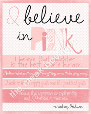audrey hepburn quotes, i believe in pink
