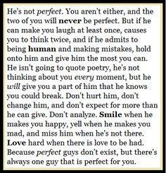 Quote | he's not perfect | perfection | relationship | love | struggle ...