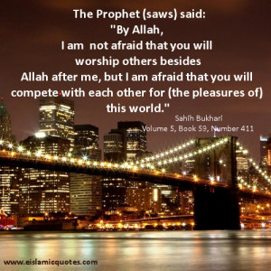... Compete for the Pleasures of This World – Islamic Quote About Life