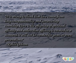 It is wrong to think that love