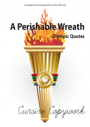 Olympics Quotes Copywork in Cursive and Manuscript