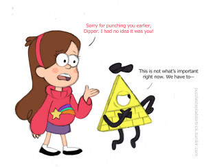 Gravity Falls Bill Cipher and Mabel